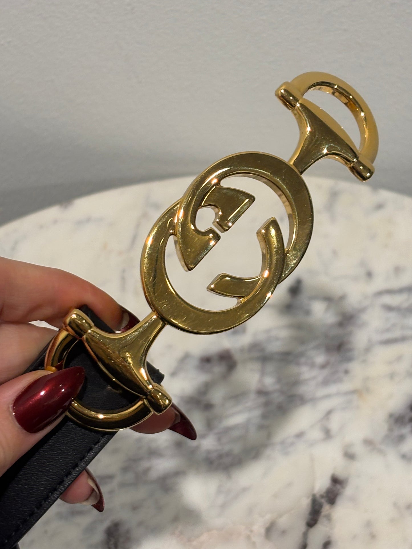 Gucci Belt - Statement Buckle - Size 85