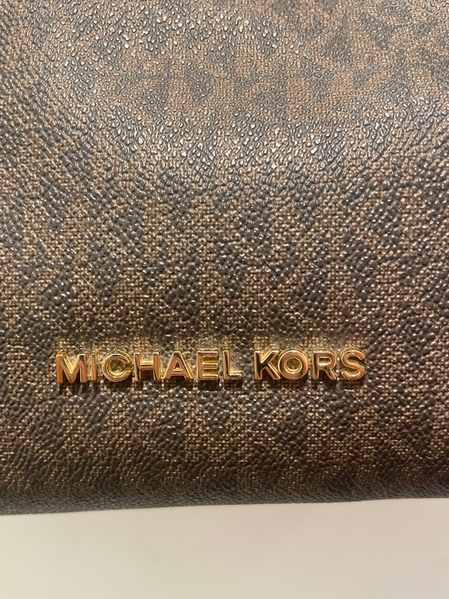 Michael Kors Raven Shoulder Bag – Brown handbag in Signature canvas