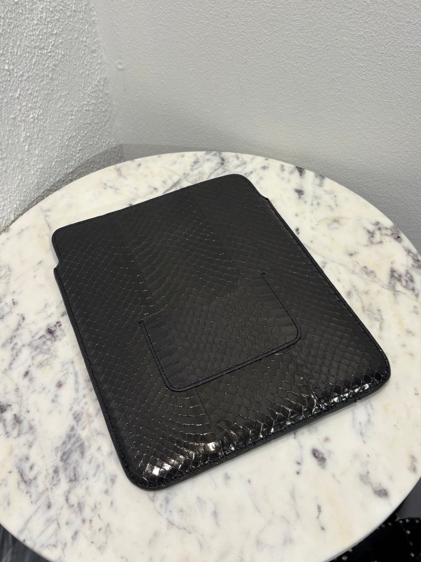 Malene Birger - Ipad cover - Faux black Python -  w. logo - Medinas Wardrobe