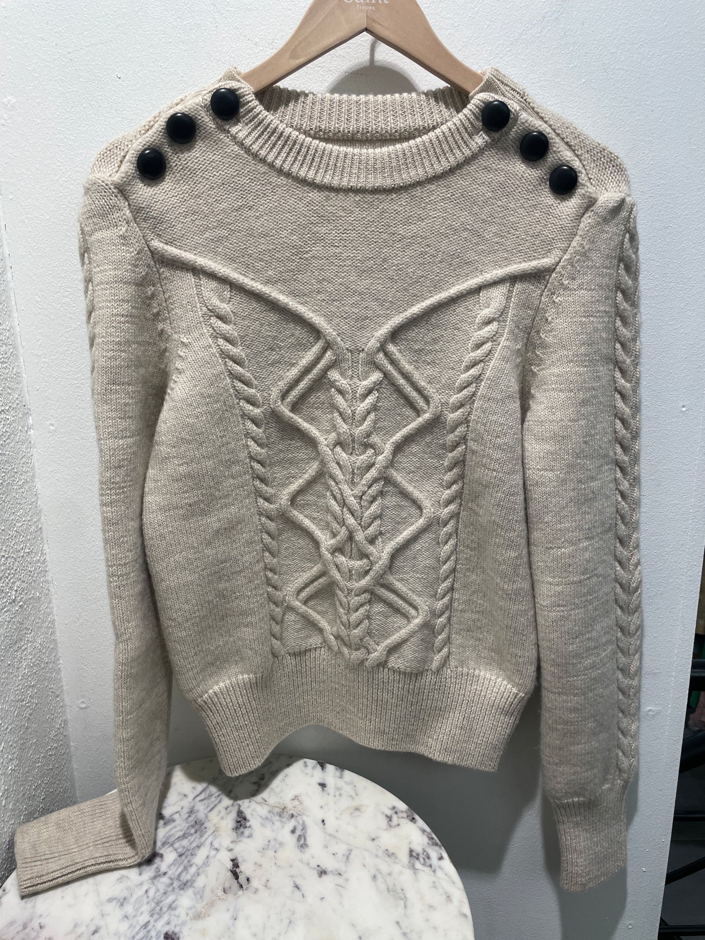 Isabel Marant Cable-Knit Wool Sweater - S/M