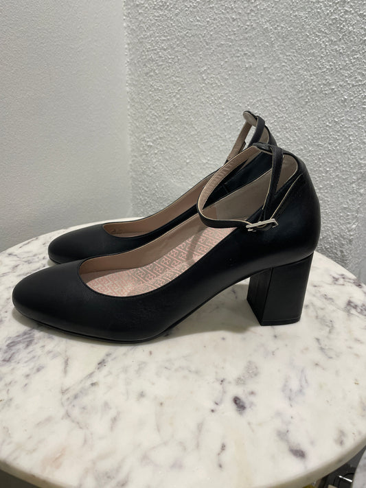 Roccamore Anna Pump – Black Leather -Brand New - 38