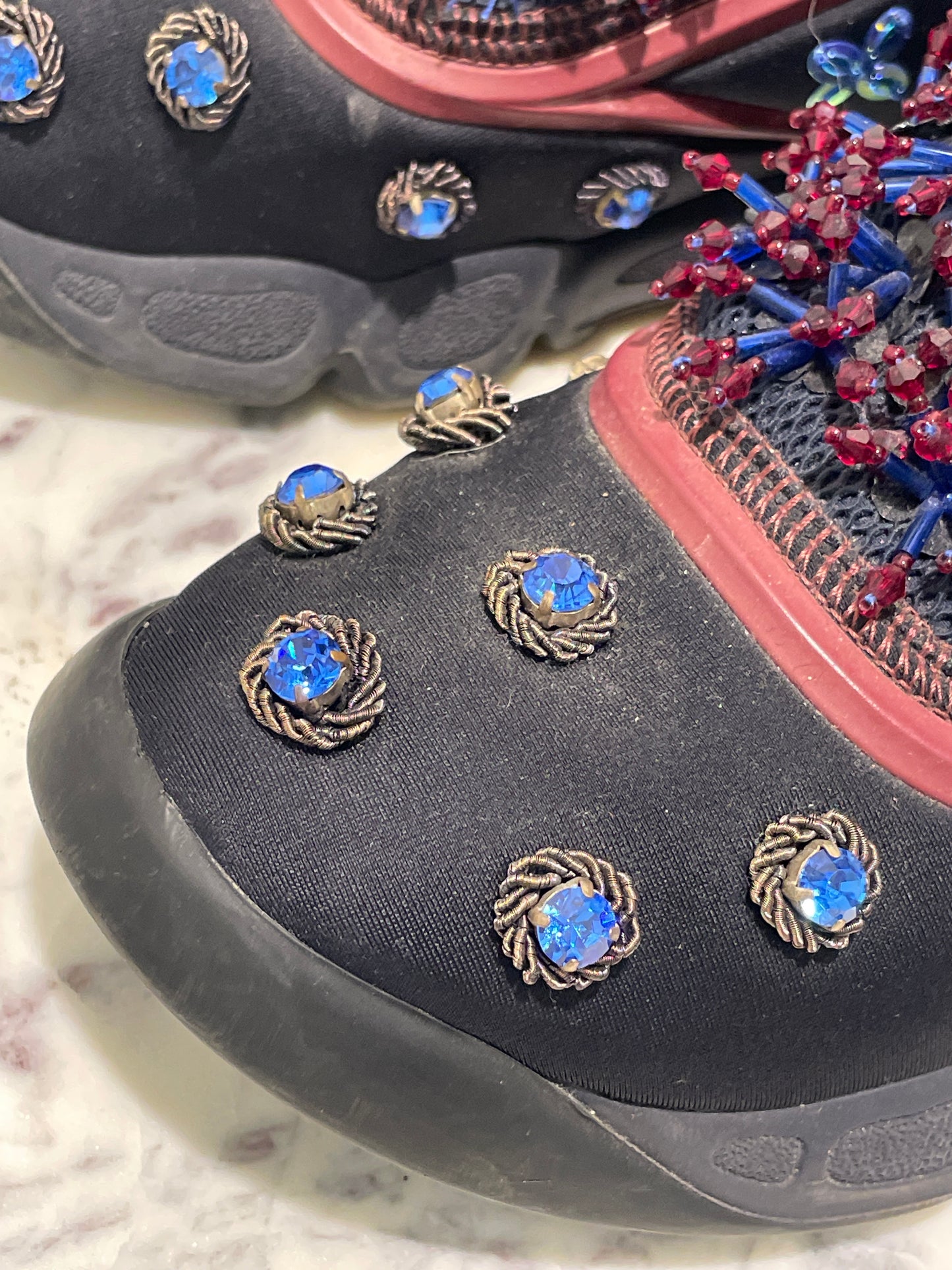 Christian Dior 'Fusion' Embellished High-Top Sneakers – Rare Couture Edition - 38,5