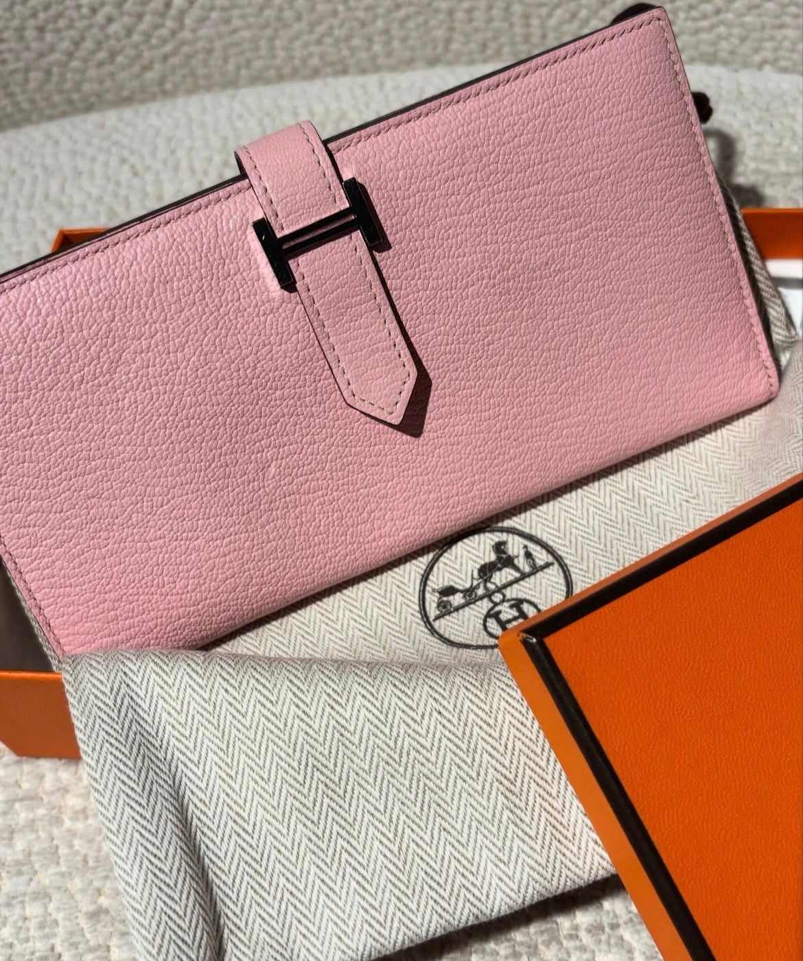 Hermès Béarn - Rose Sakura w. Palladium Hardware