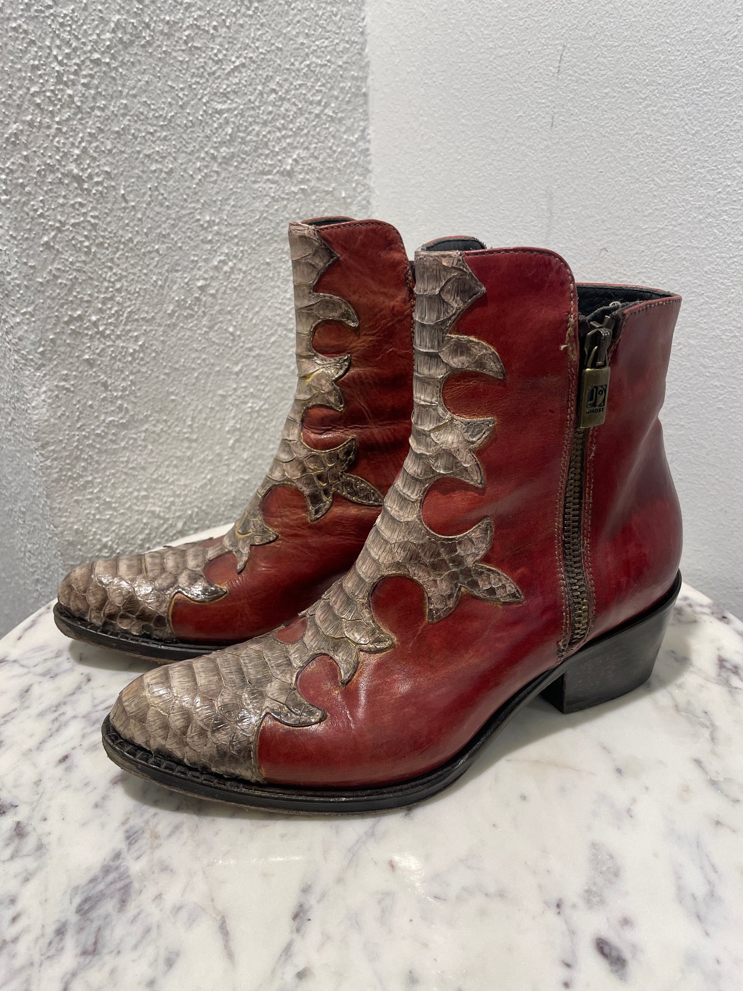 Jo Ghost Handcrafted Python Western Boots - 37,5