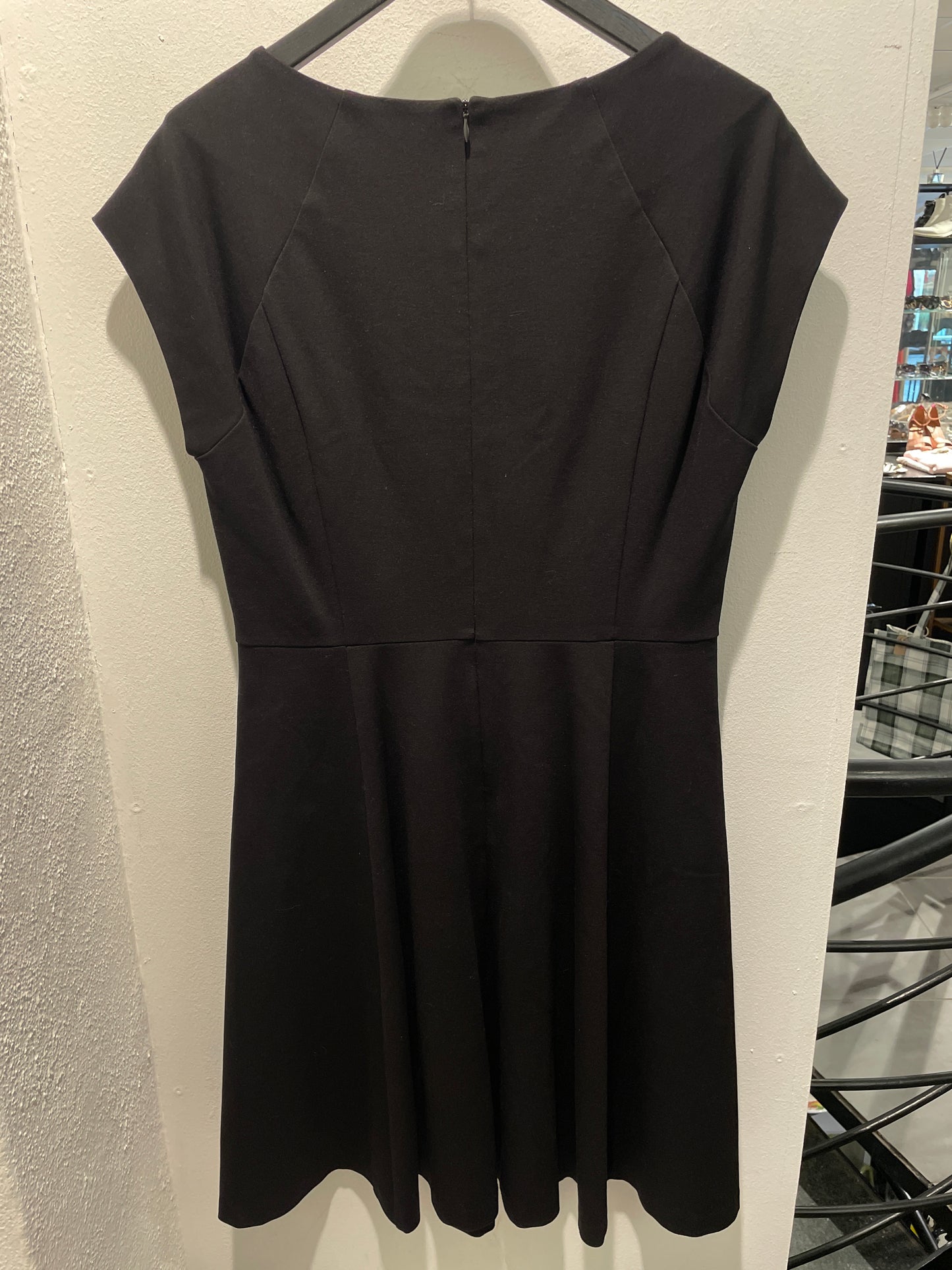 Rosemunde dress – Black heavy structured dress with lining - EU42