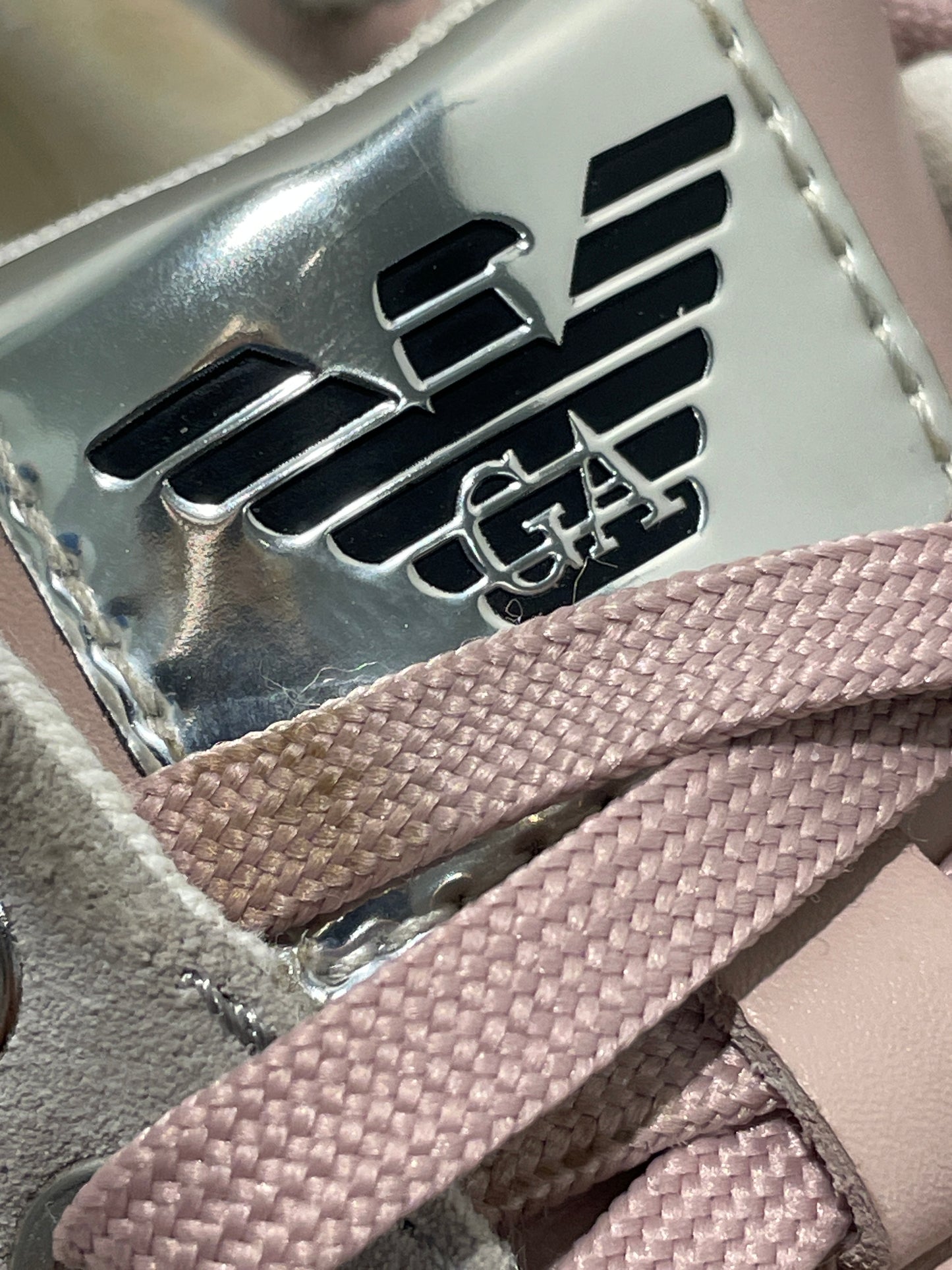 Emporio Armani Sneakers – Size EU 37 / Pink & Silver
