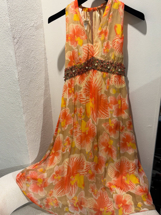 Diane Von Fürstenberg Dress - Orange & Yellow Silk - EU 38/40