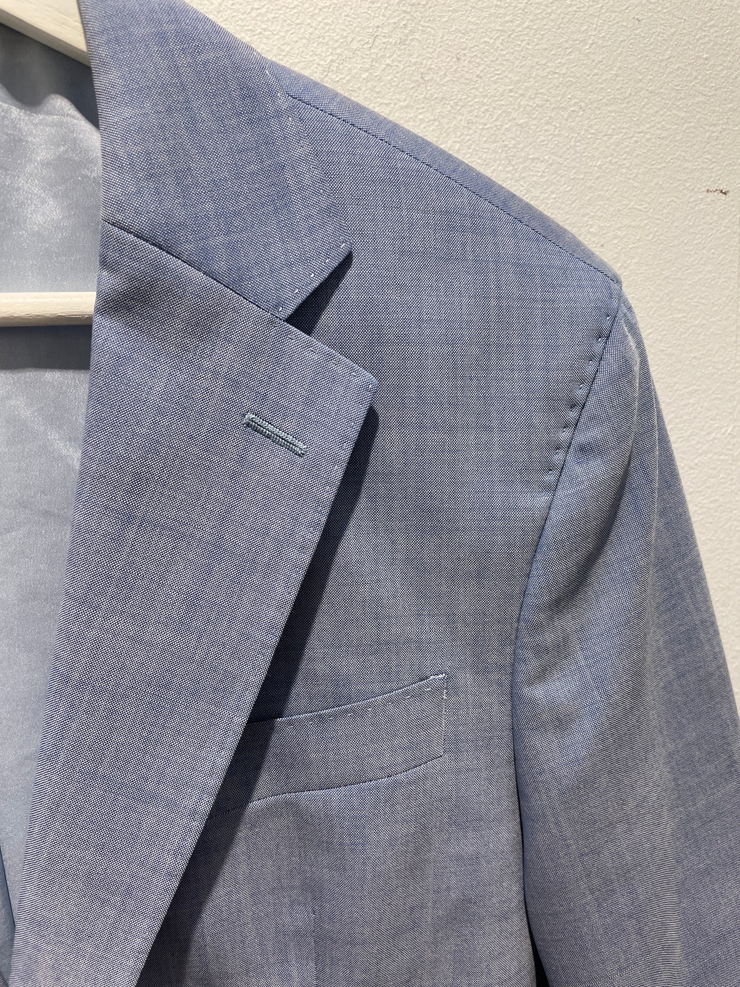Sand Copenhagen Light Blue Seersucker Blazer (Angelico Fabric) -