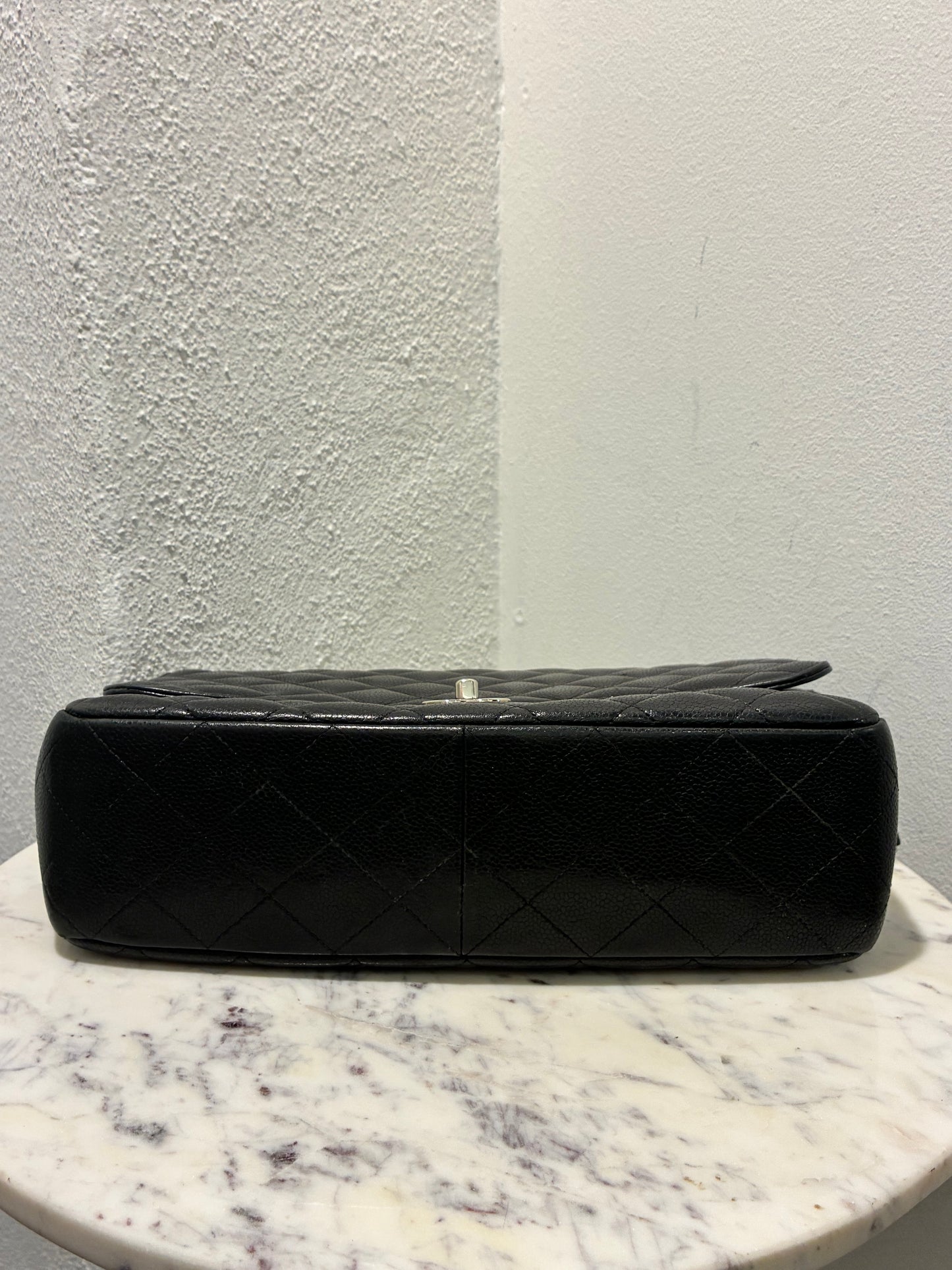 Chanel Jumbo Classic Single Flap – Black Caviar & Silver Hardware