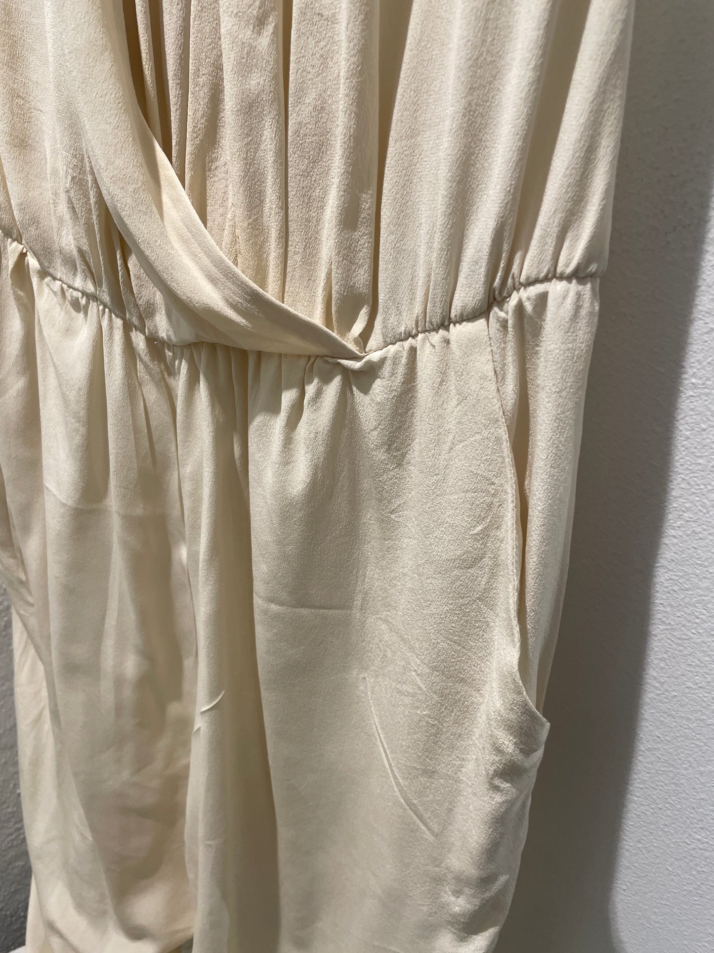 Malene Birger Silk Sleeveless Jumpsuit with Ladder-Stitch Detail - M