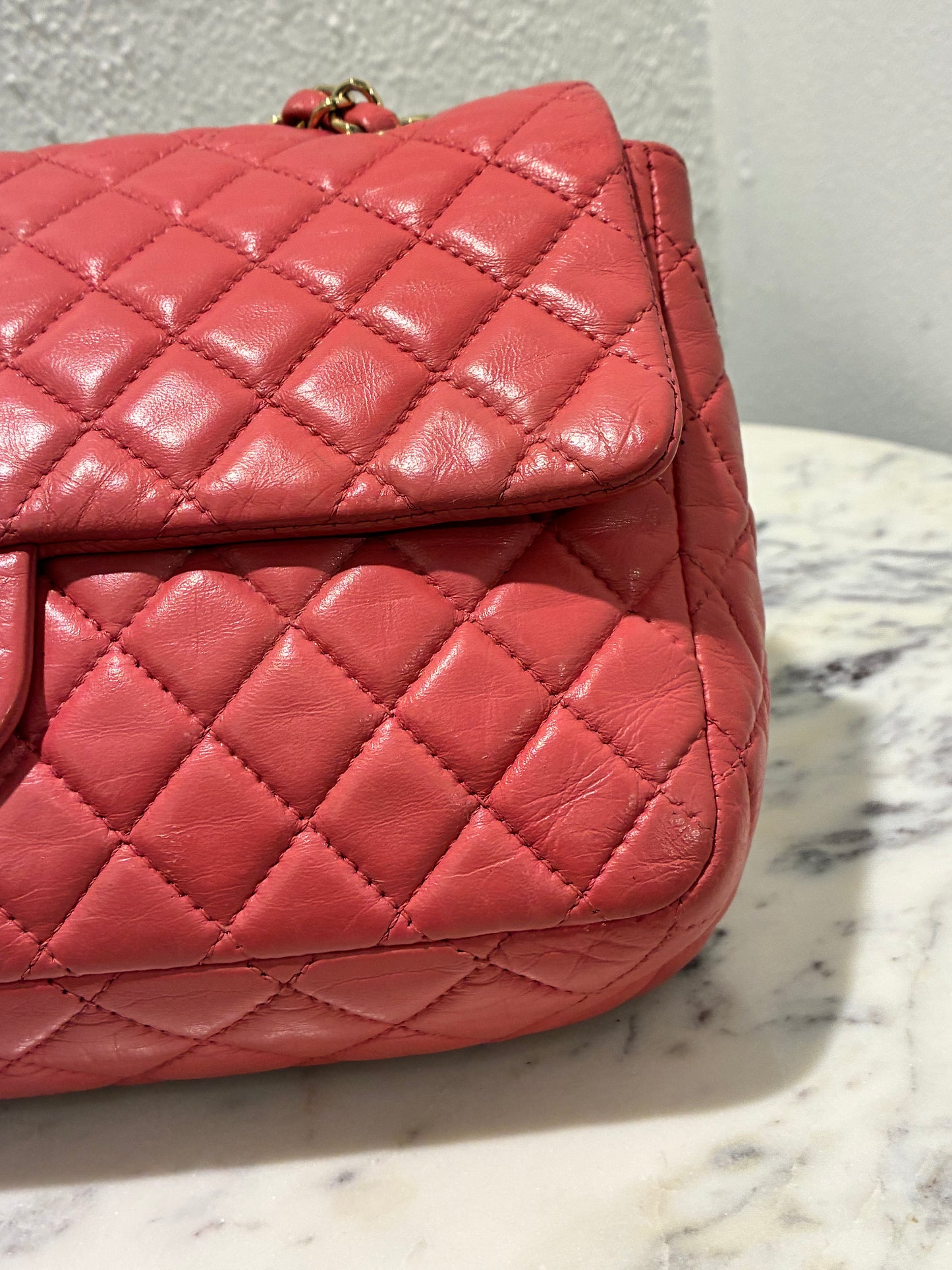 Chanel Charm Single Flap – Pink Leather & Gold Hardware (Kopi)