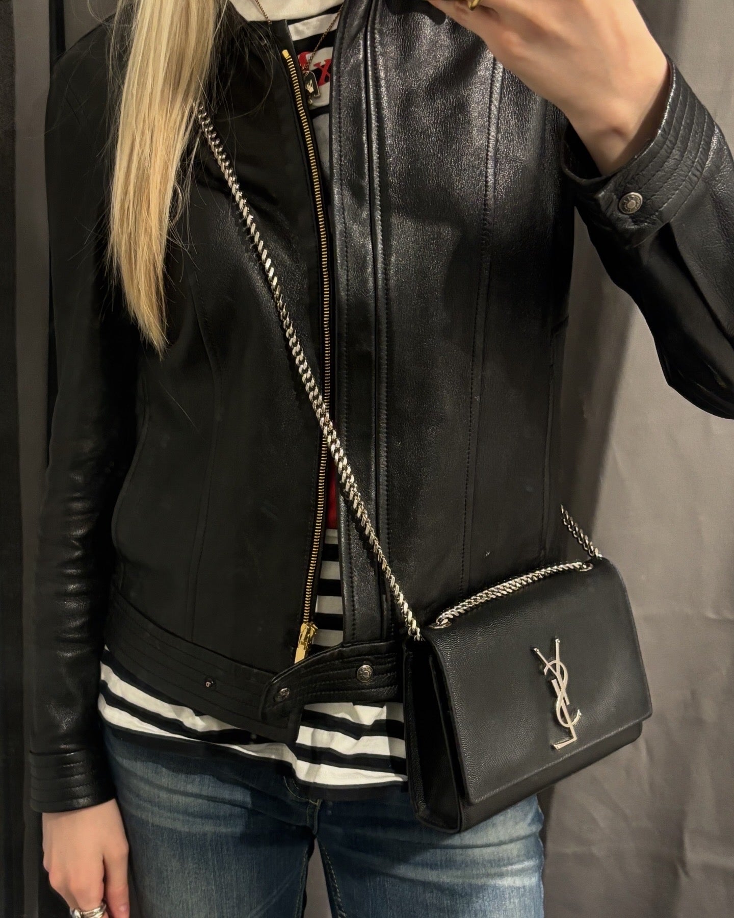 Saint Laurent - Small Kate Bag - Black with Silver Hardware