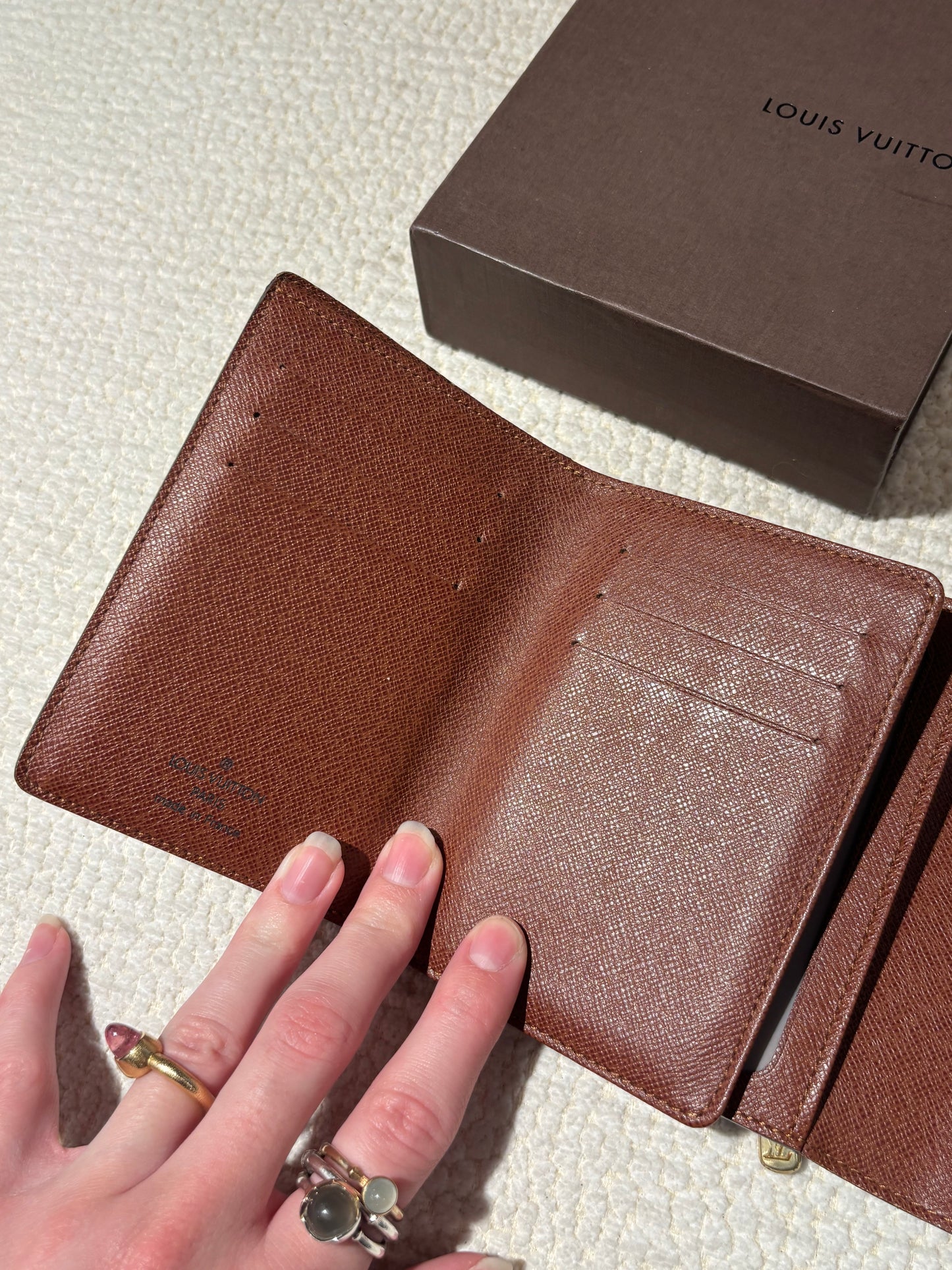 Louis Vuitton Wallet – Brown Leather with Gold Clasp