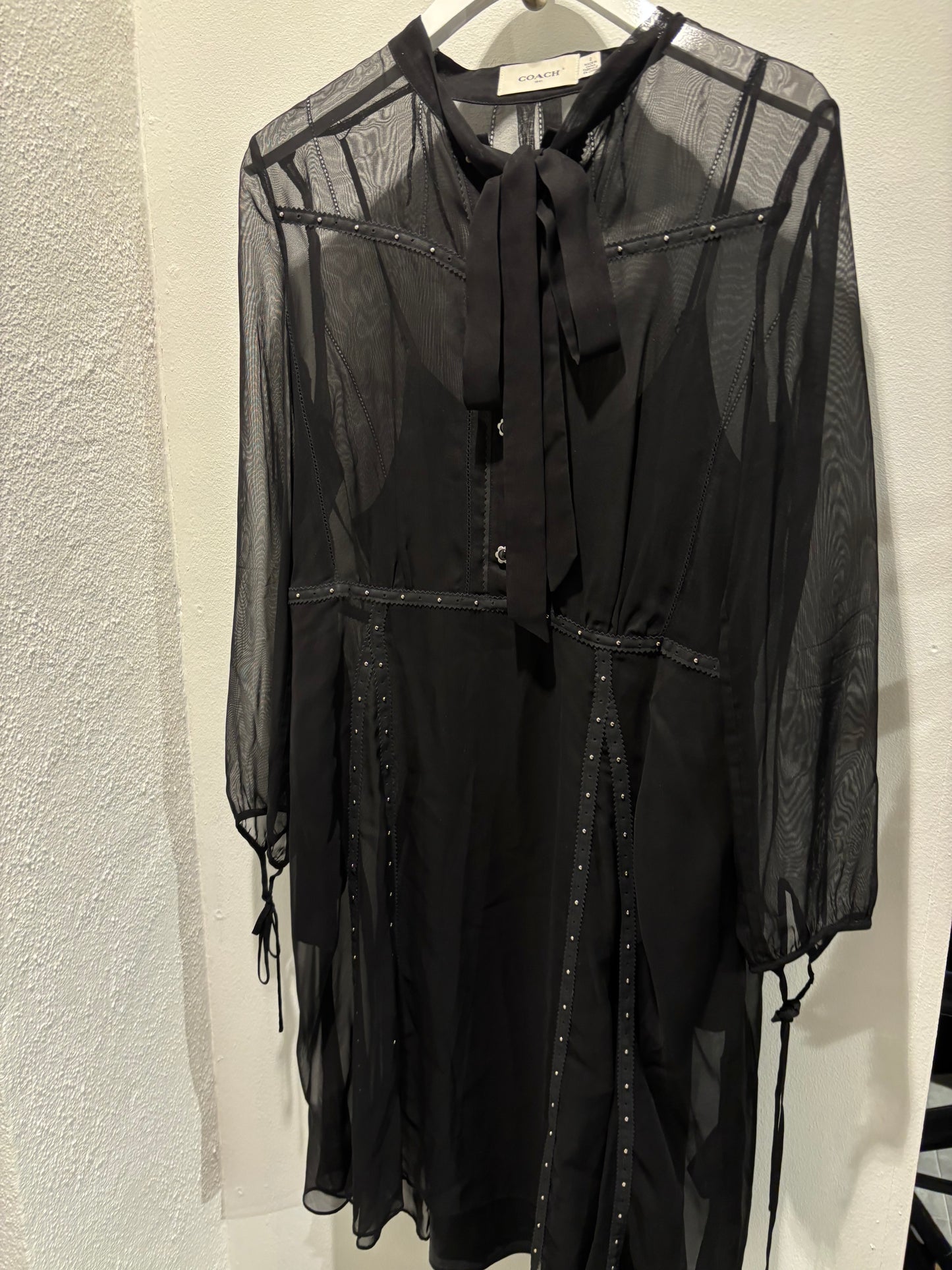 Coach - unique vegan silk dress -  Sz 2 /XS