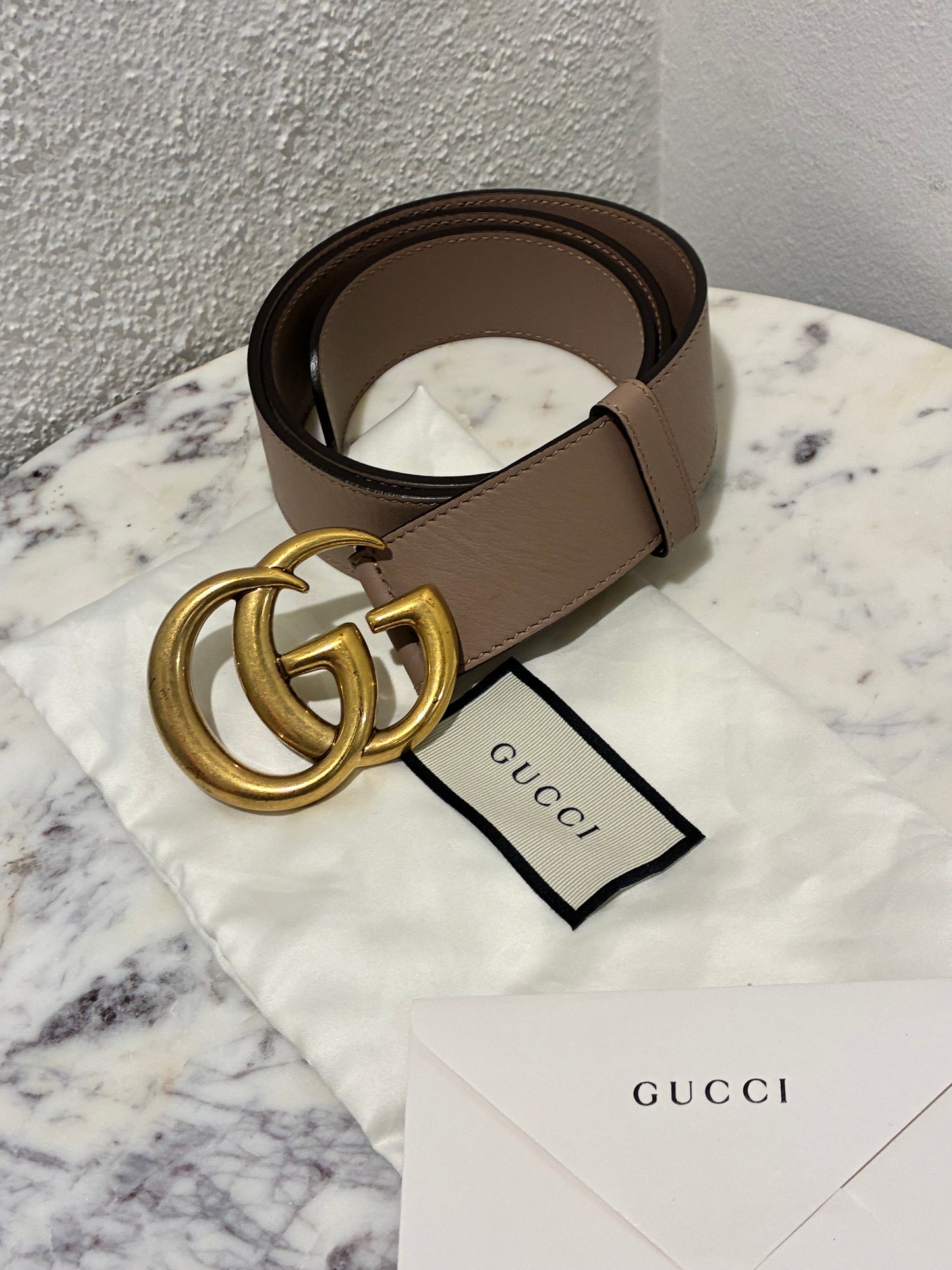 Gucci Belt - Maxi GG Buckle - Size 80