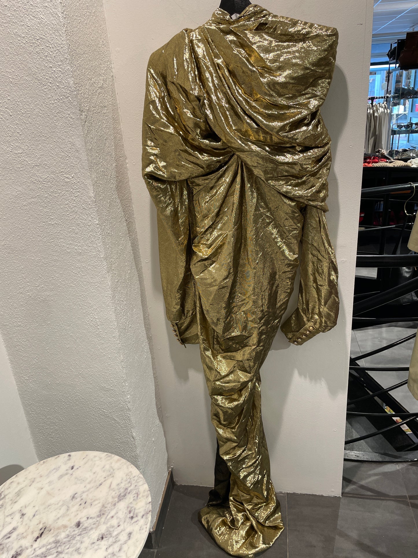 Balmain - Cape / dress - gold - Medinas Wardrobe