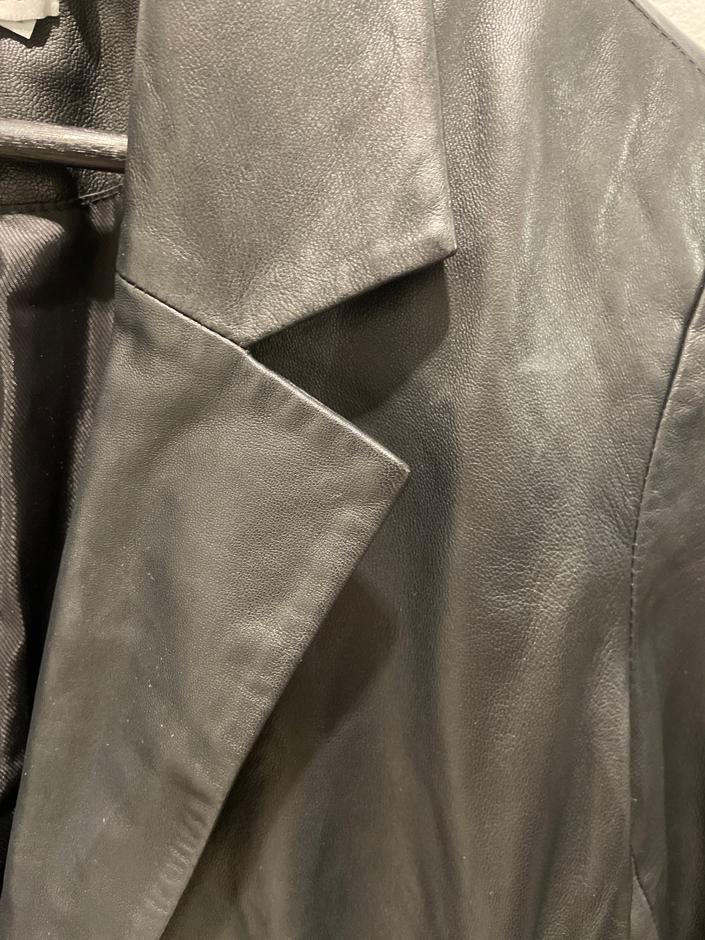 Fine Copenhagen - black leather blazer - S/M