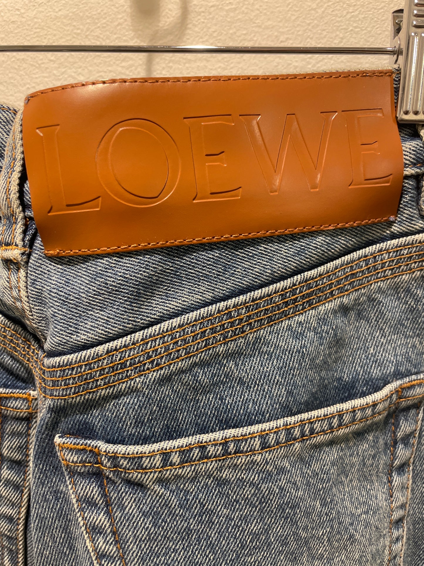 Loewe - Denim Logo pants - high rise - Medinas Wardrobe - 34