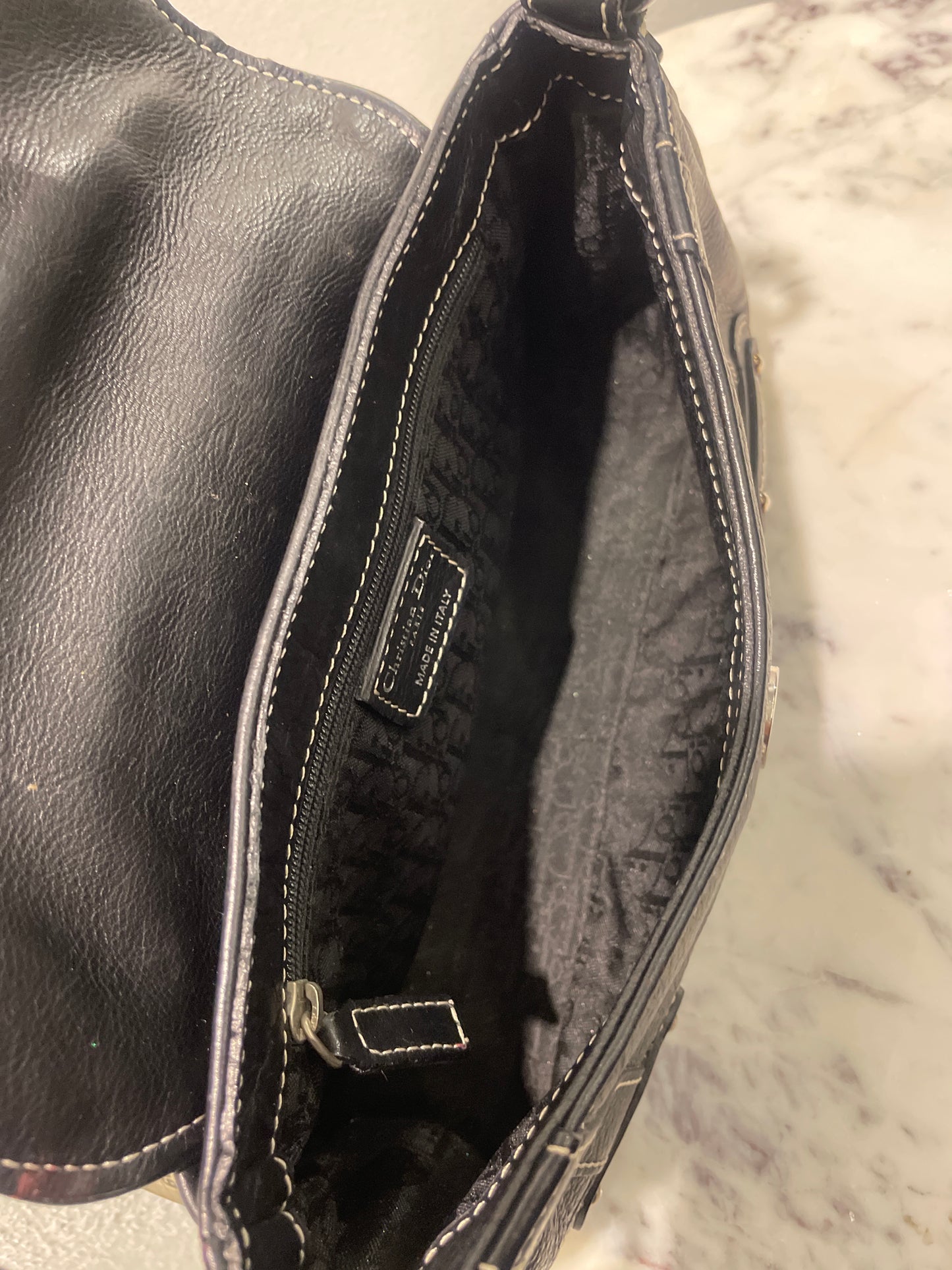 Christian Dior Vintage Leather St. Germain Flap Bag