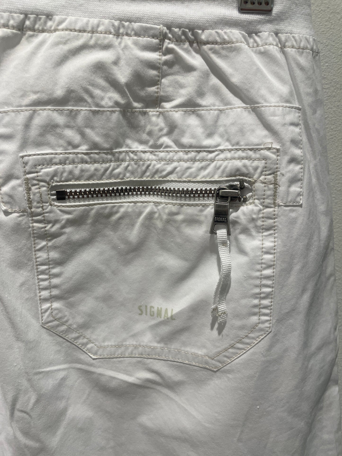 Signal - Lightweight Cargo Pants / Summer Utility Trousers – Crisp White - S