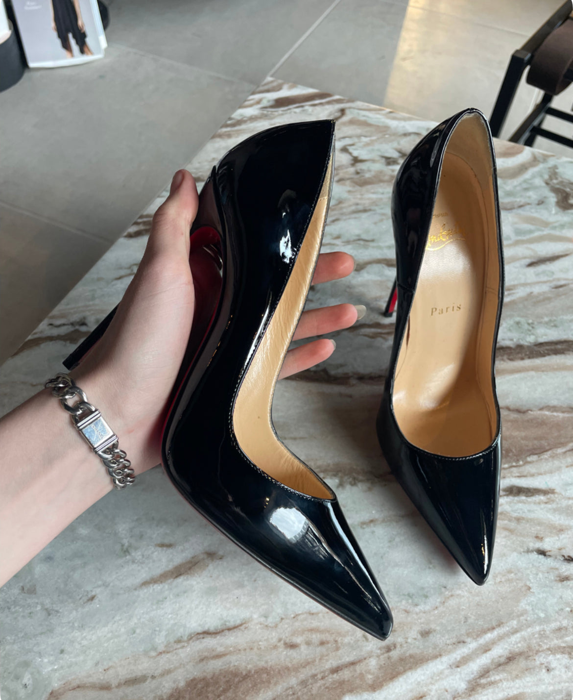 Christian Louboutin - Patentlæder - Str. 38
