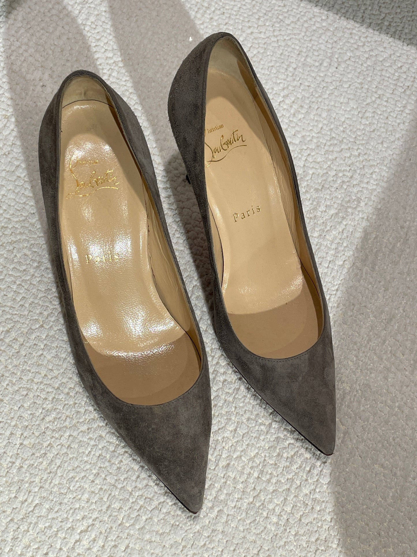 Christian Louboutin Heels –  Taupe Suede - 36,5
