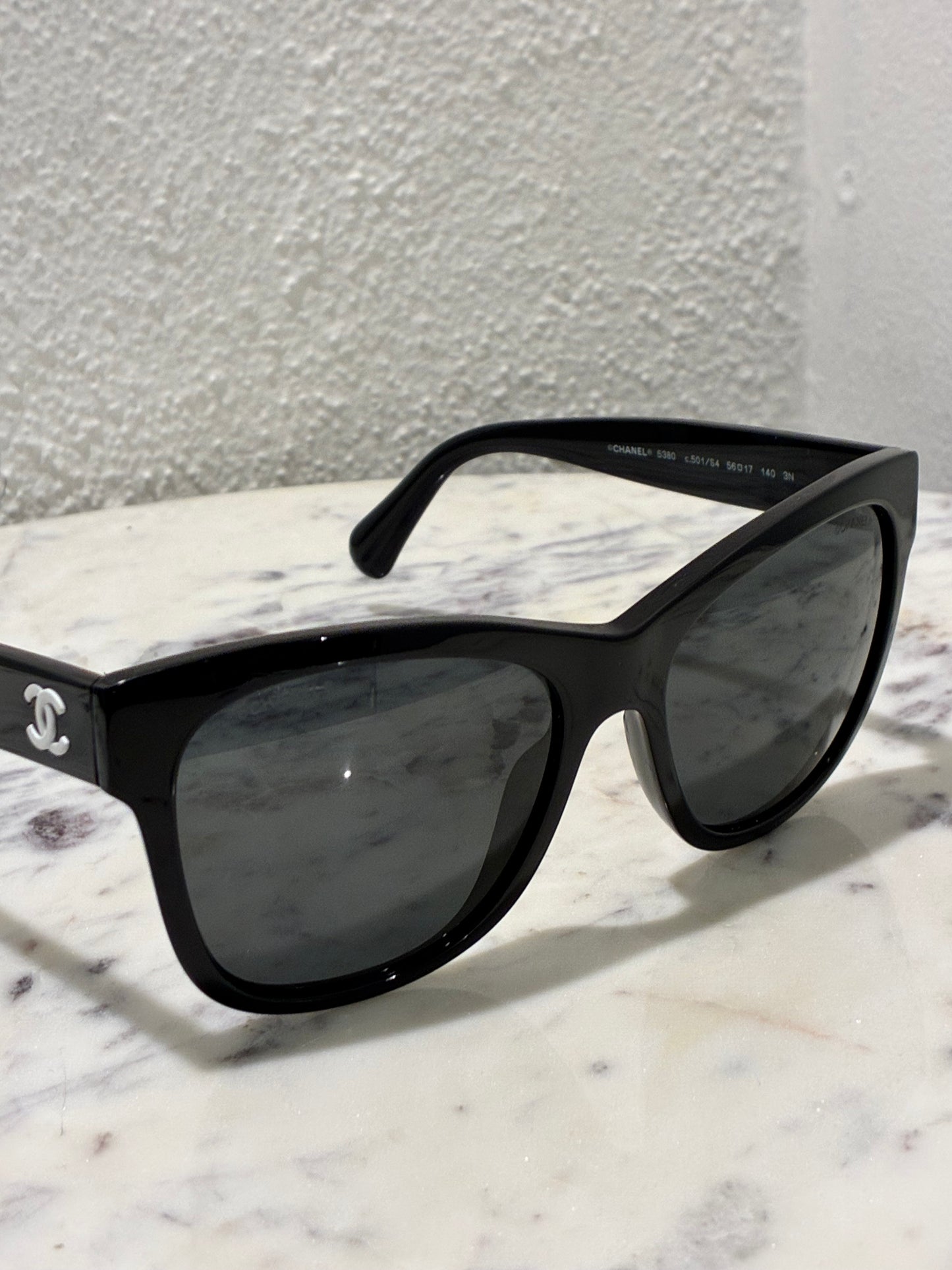 Chanel Sunglasses - Black with White CC Logo