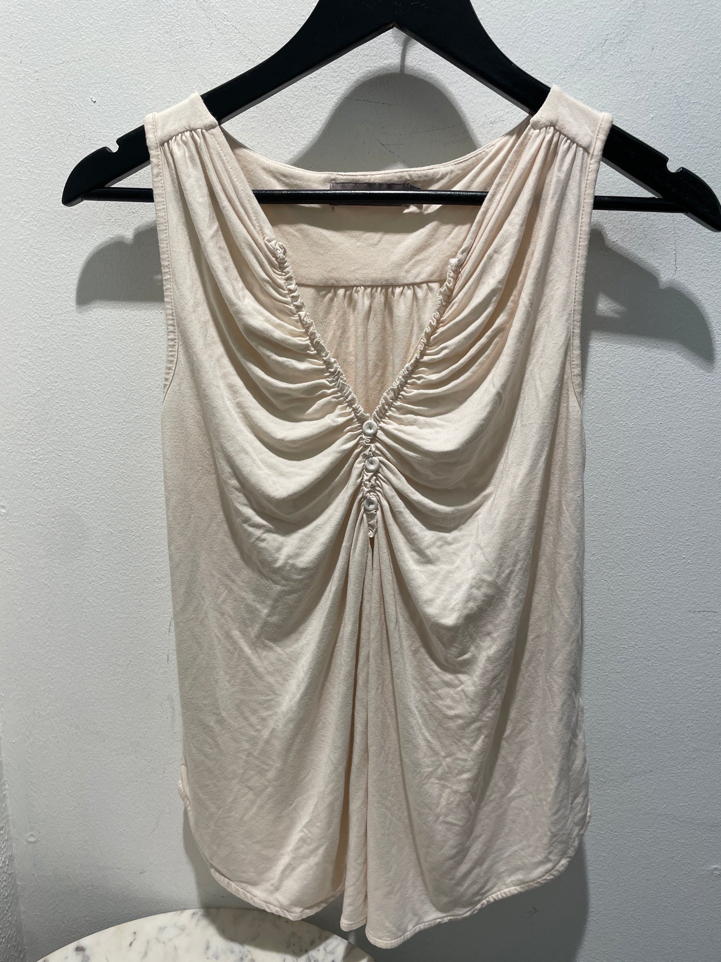Gustav Ruched Top – Size Small-Medium / Ecru