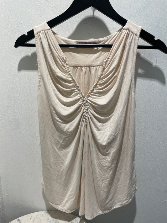 Gustav Ruched Top – Size Small-Medium / Ecru