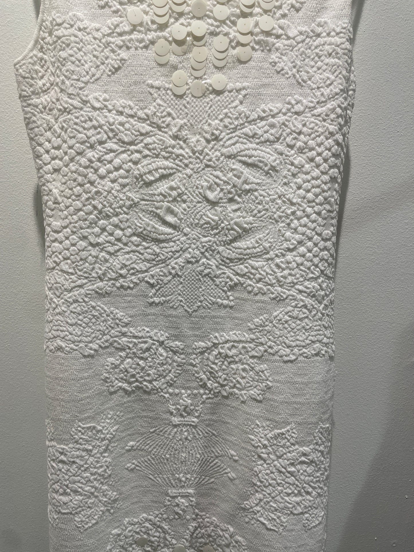 Chanel Cocktail Dress – White with Sequins & Stretch - EU 36/38