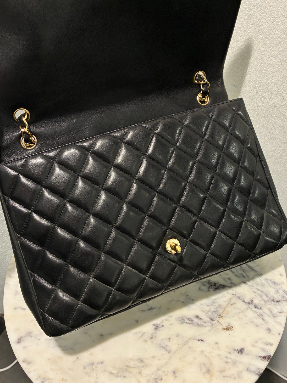 Chanel Jumbo Classic Single Flap – Black Lambskin & Gold Hardware