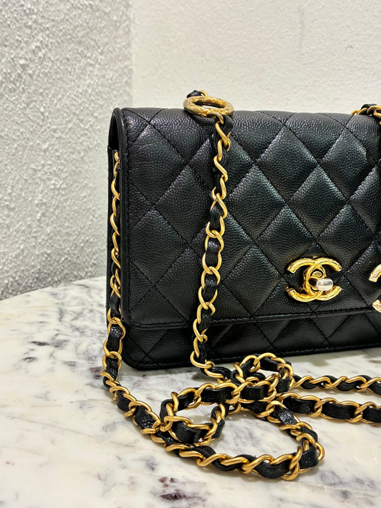 Chanel Wallet on Chain - Black Caviar & Gold Hardware - 23B 2023 - FULL SET!
