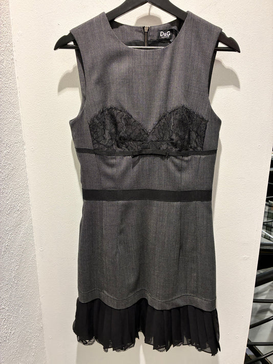 Dolce & Gabbana Dress – Grey with Bow Detail – IT 42/EU 38