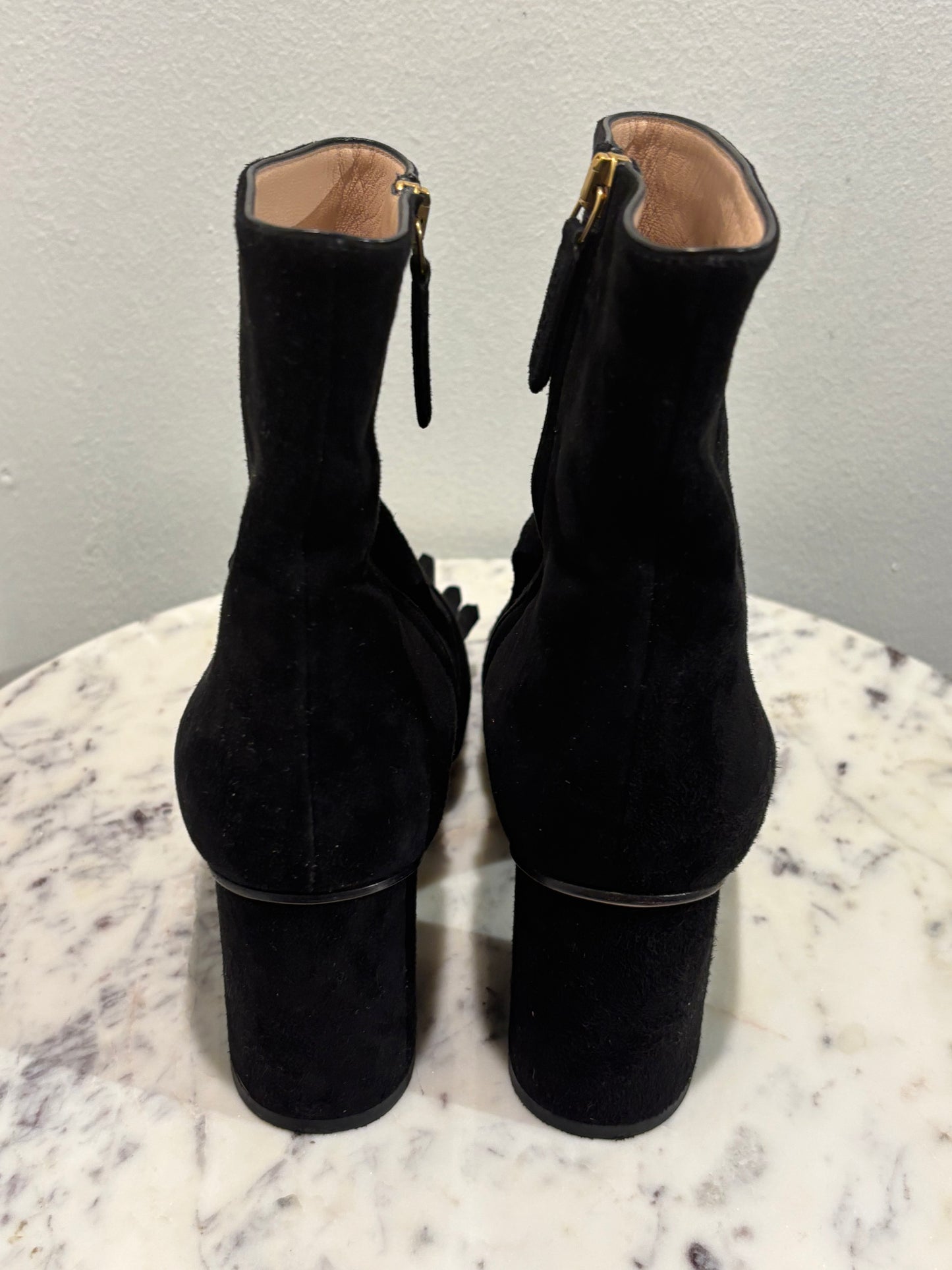 Gucci Boots – Suede GG Marmont Fringe - 39