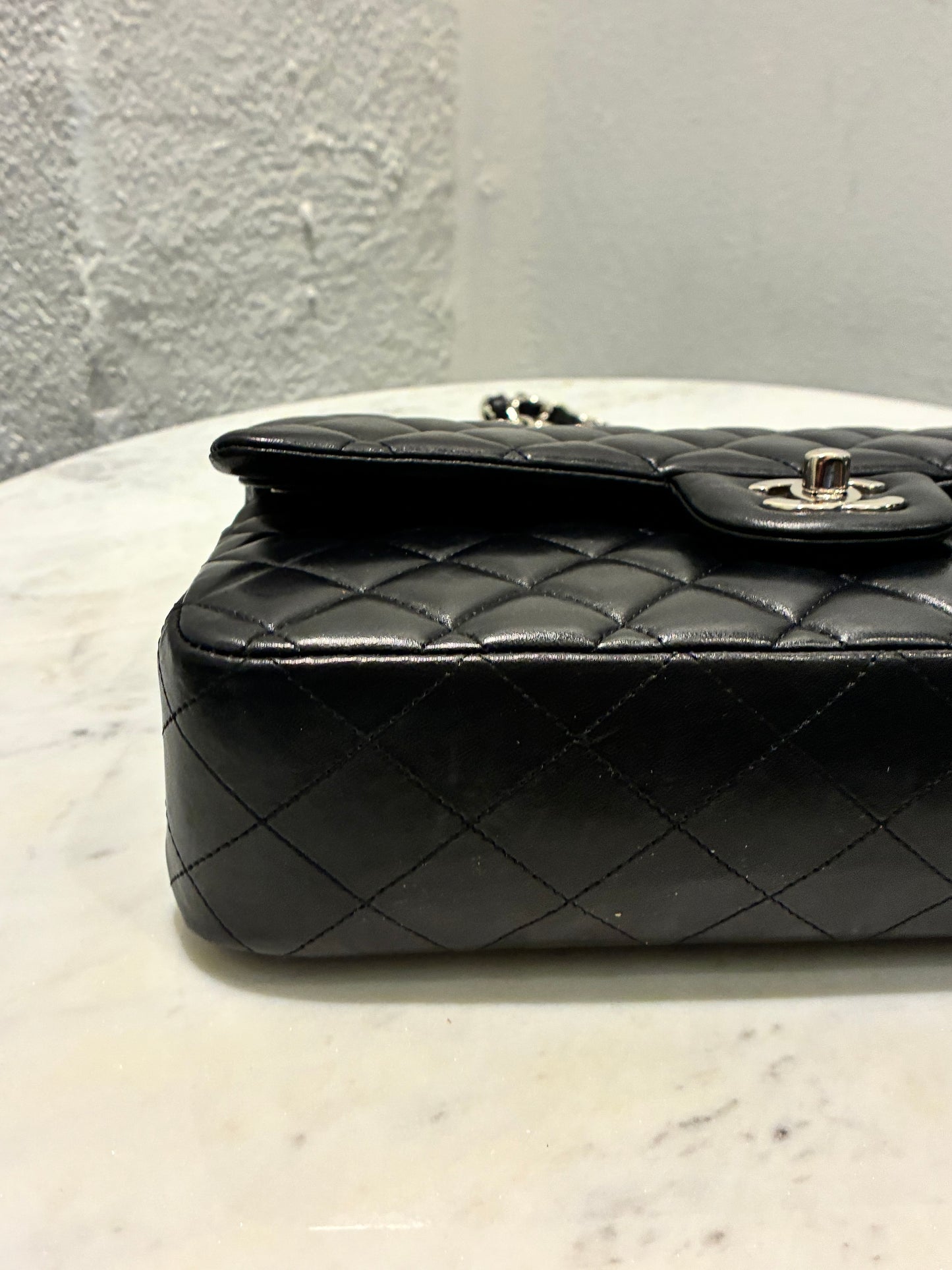 Chanel Classic Flap Medium - Black Lambskin & Silver Hardware - 2020 - FULL SET!