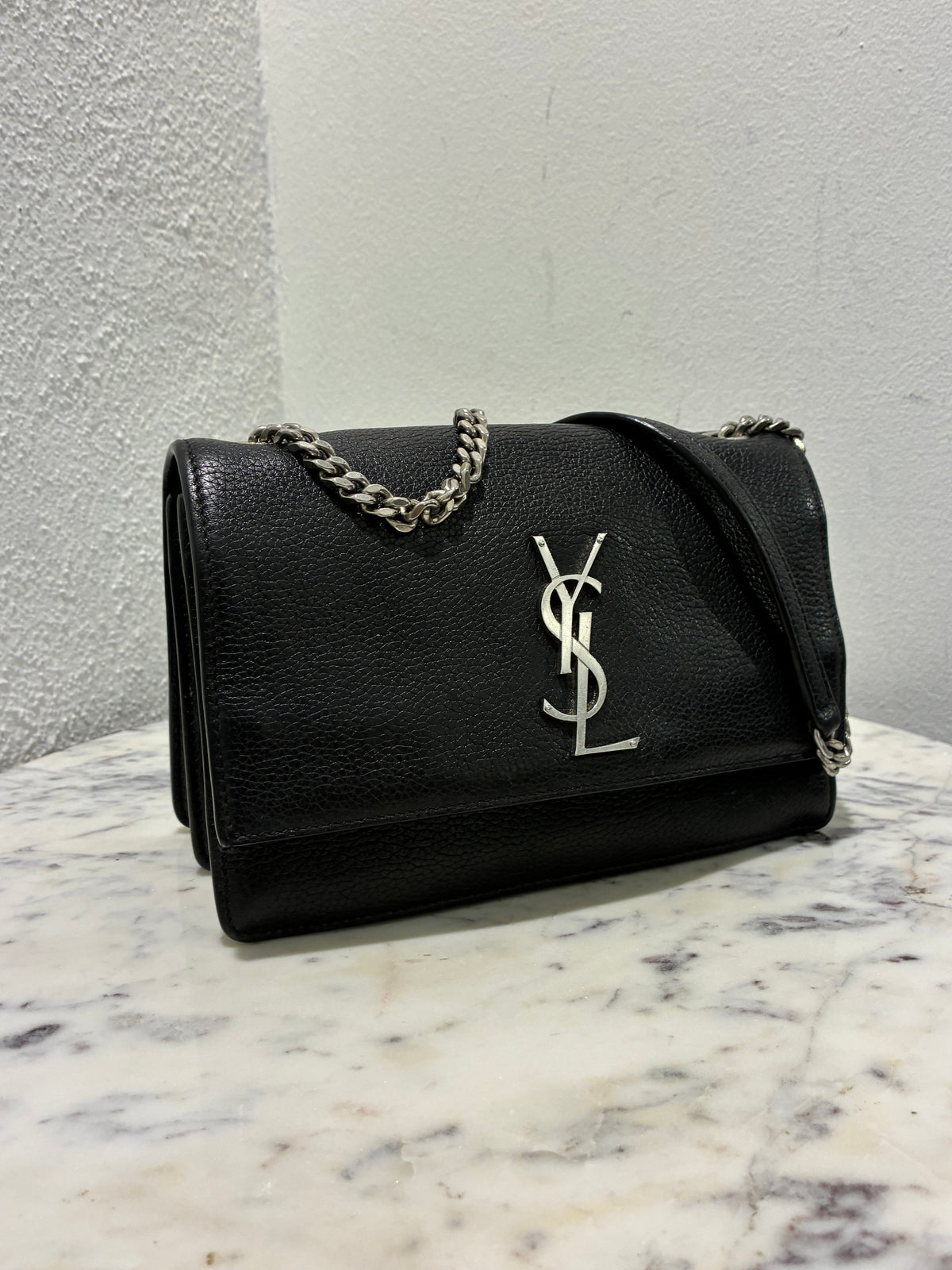 Saint Laurent - Sunset Bag - Black with Silver Hardware