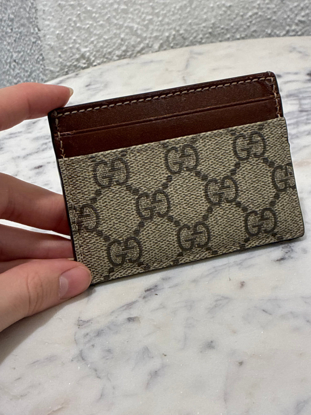 Gucci Cardholder - Monogram & Brown Leather
