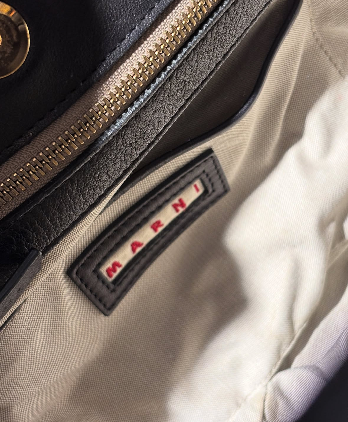 Marni Bag - Black & Burgundy Leather