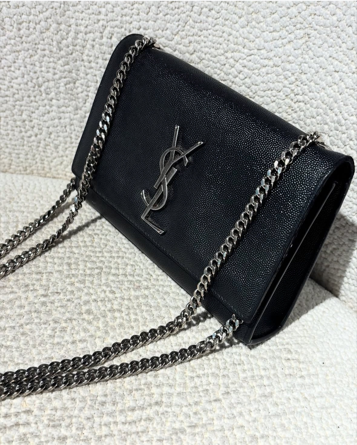Saint Laurent - Small Kate Bag - Black with Silver Hardware