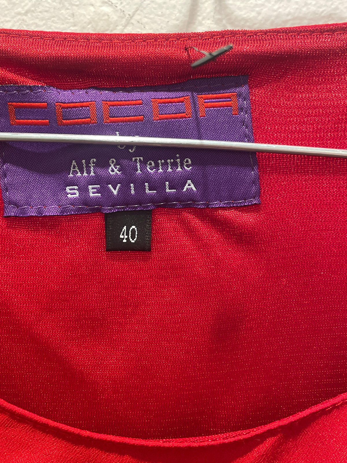 Cocoa by Alf & Terrie Sevilla red draped dress - EU 38