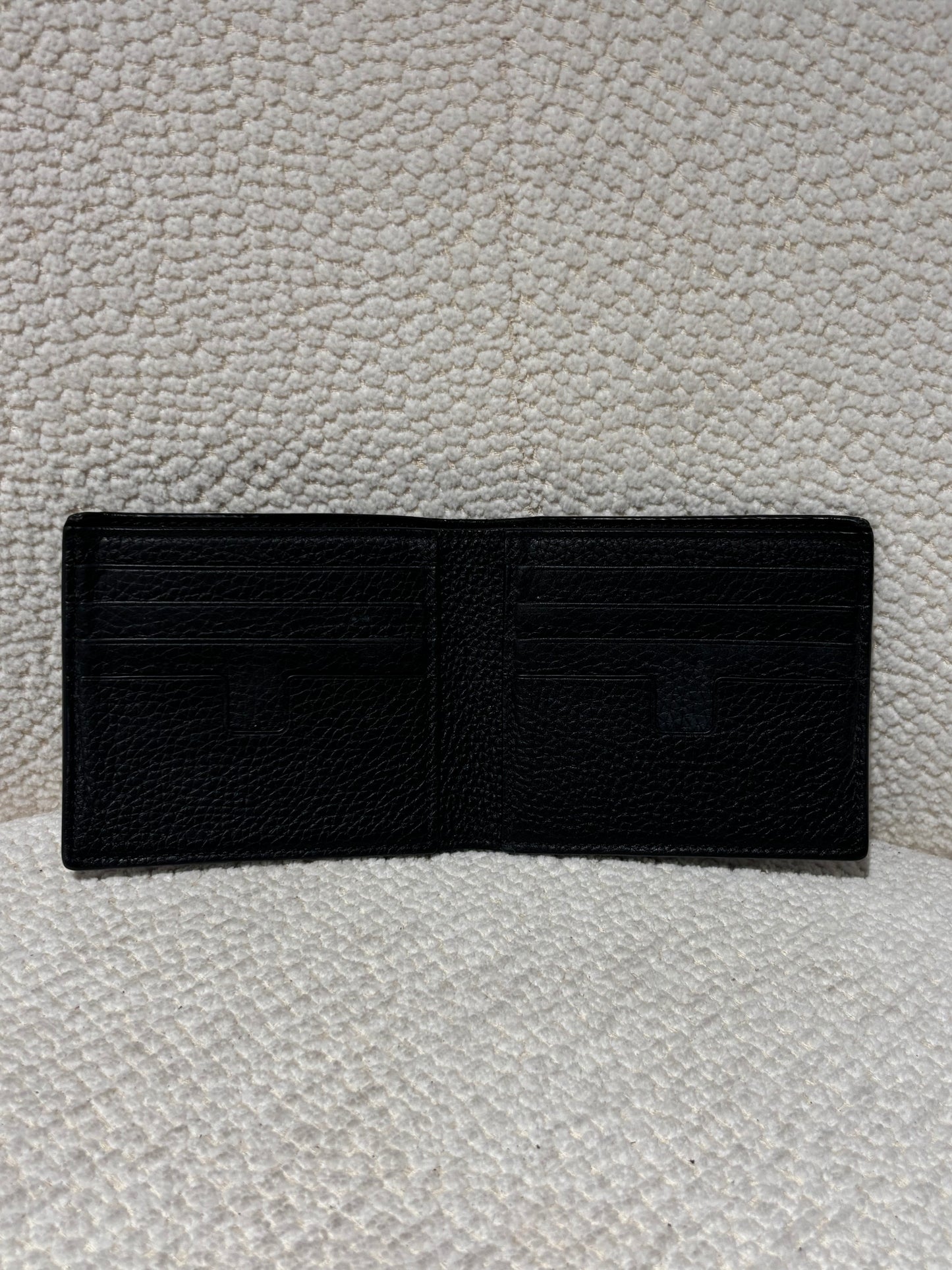 Tom Ford Wallet - Black Leather & Logo Text
