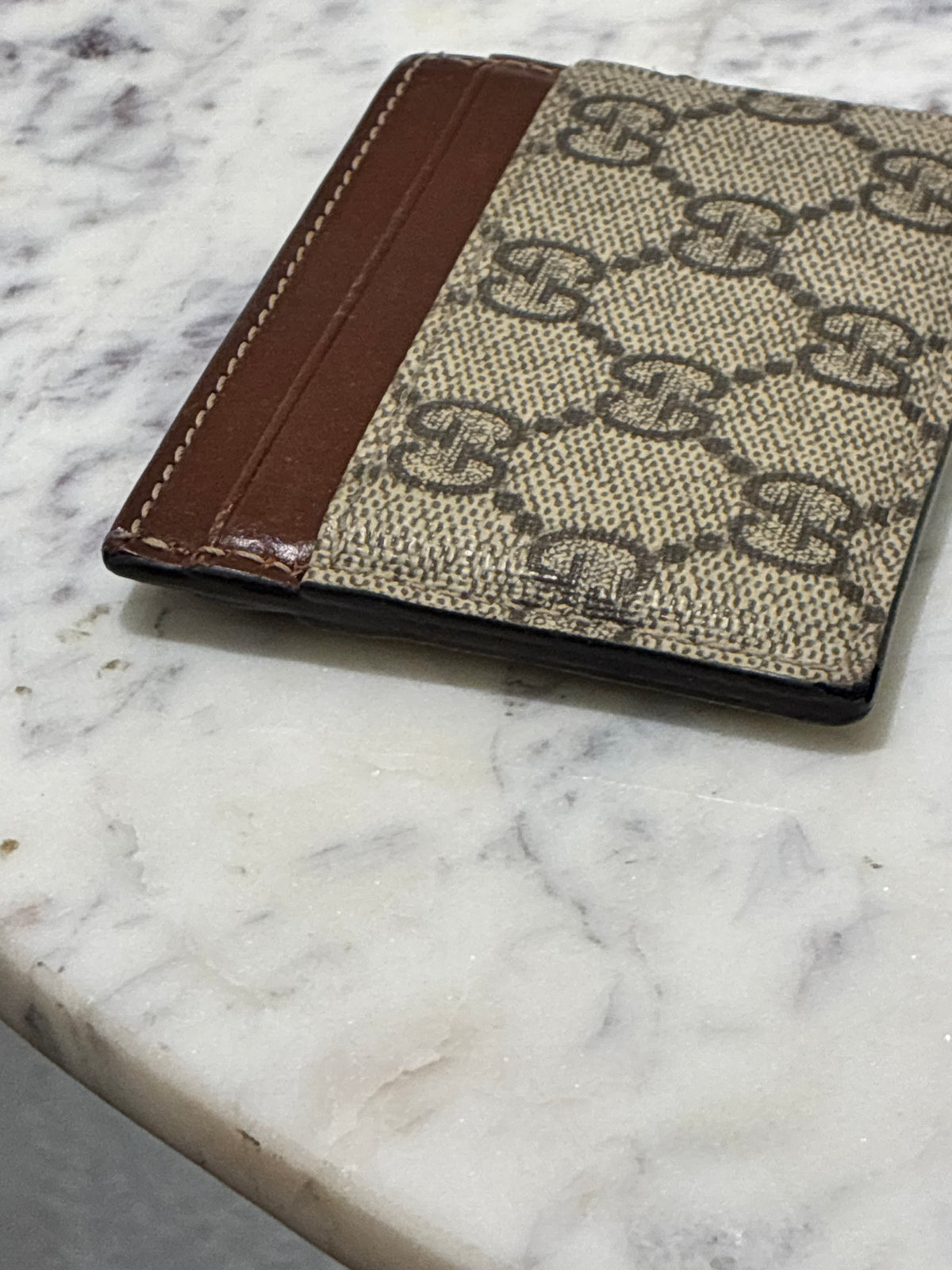Gucci Cardholder - Monogram & Brown Leather