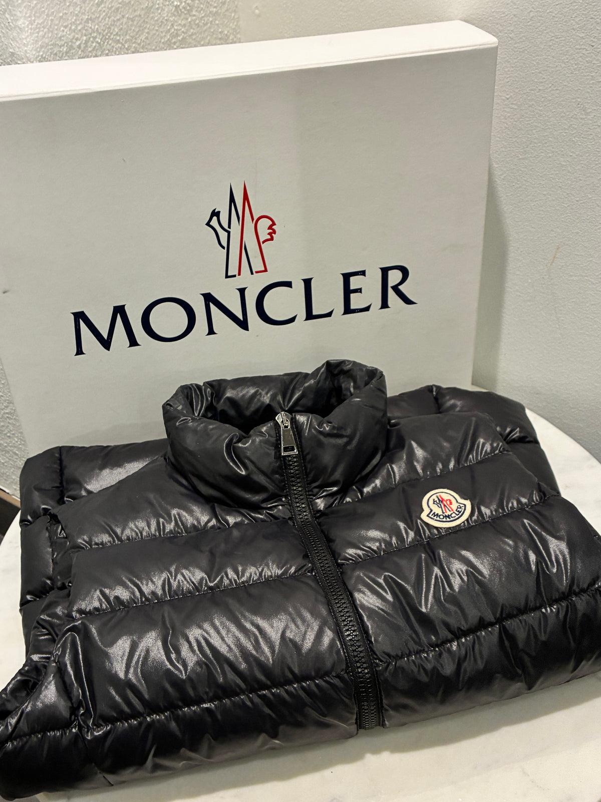 Moncler Jacket - Black with Logo - Size XS
