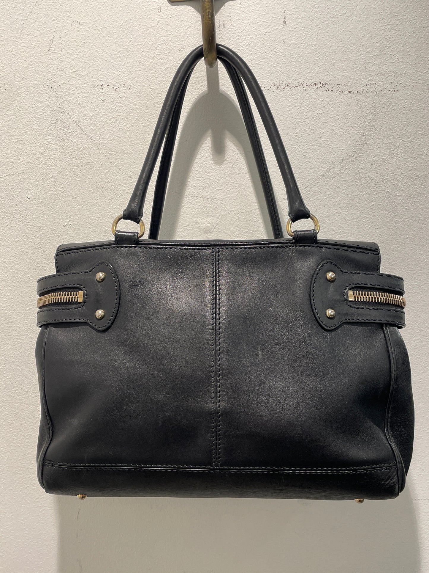 Max Mara Margaux Leather Handbag – Black