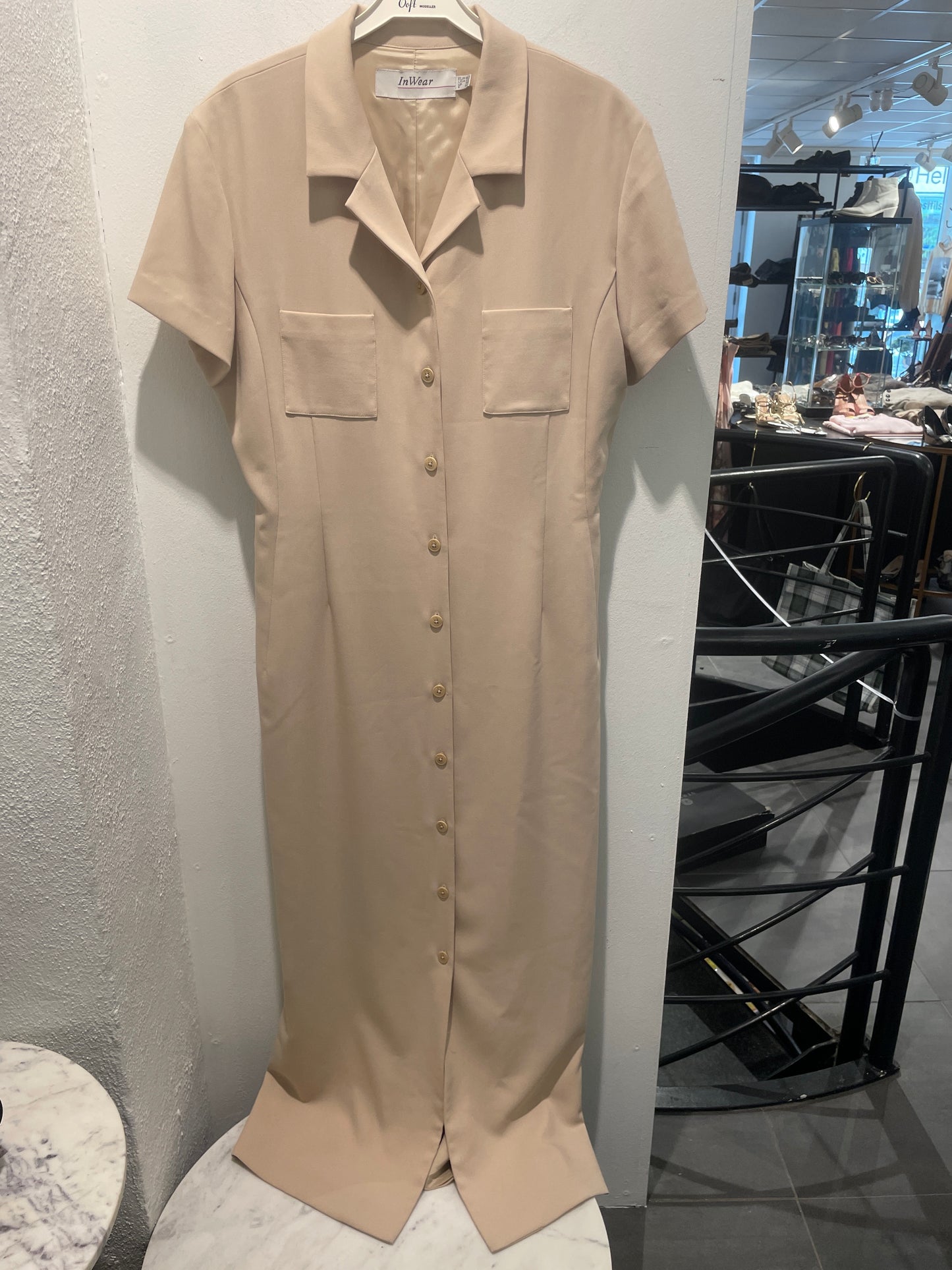InWear Long Shirt Dress - sand/beige - EU42