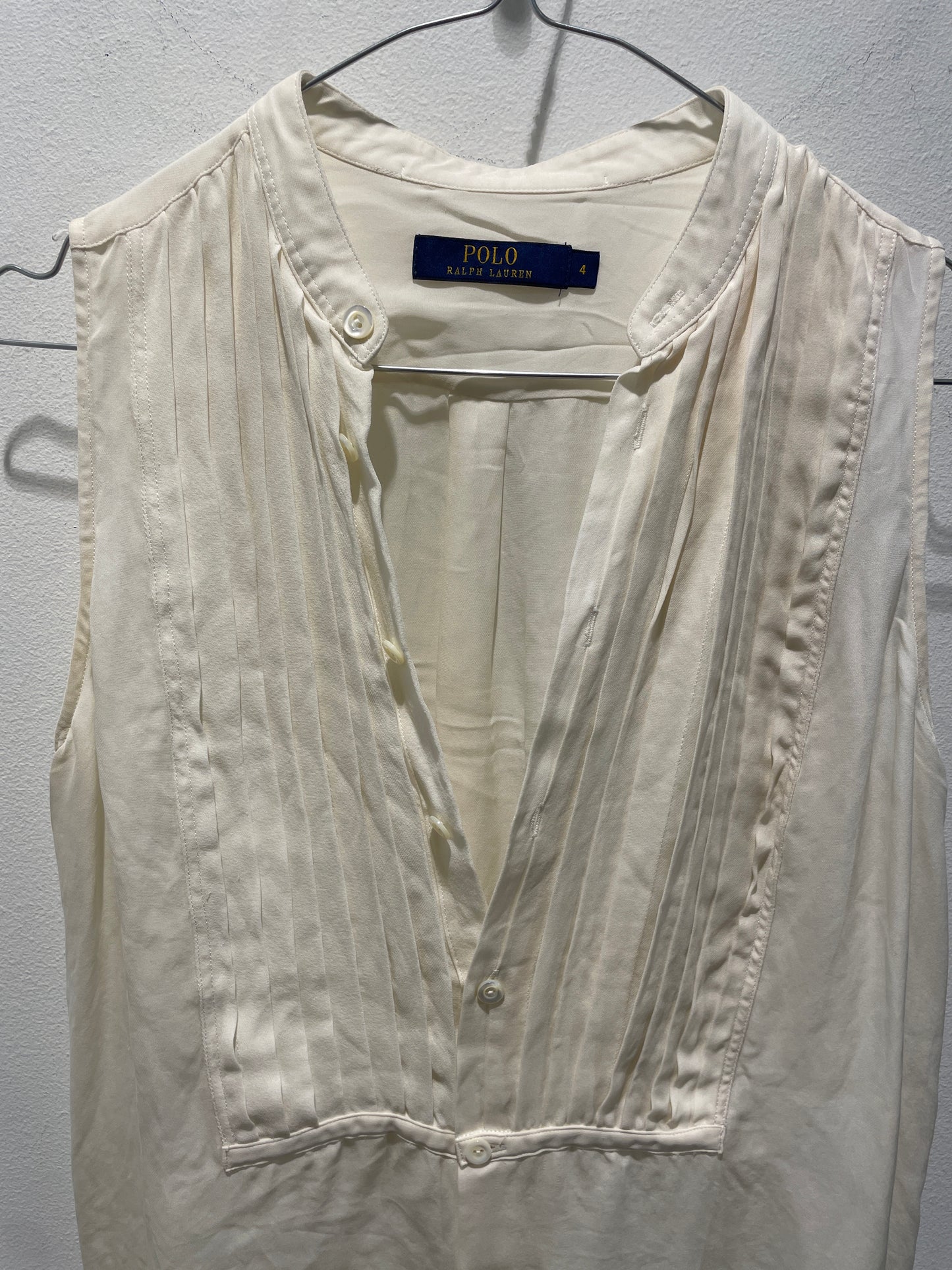 Polo - Ralph Lauren - shirt - ecru silk - M