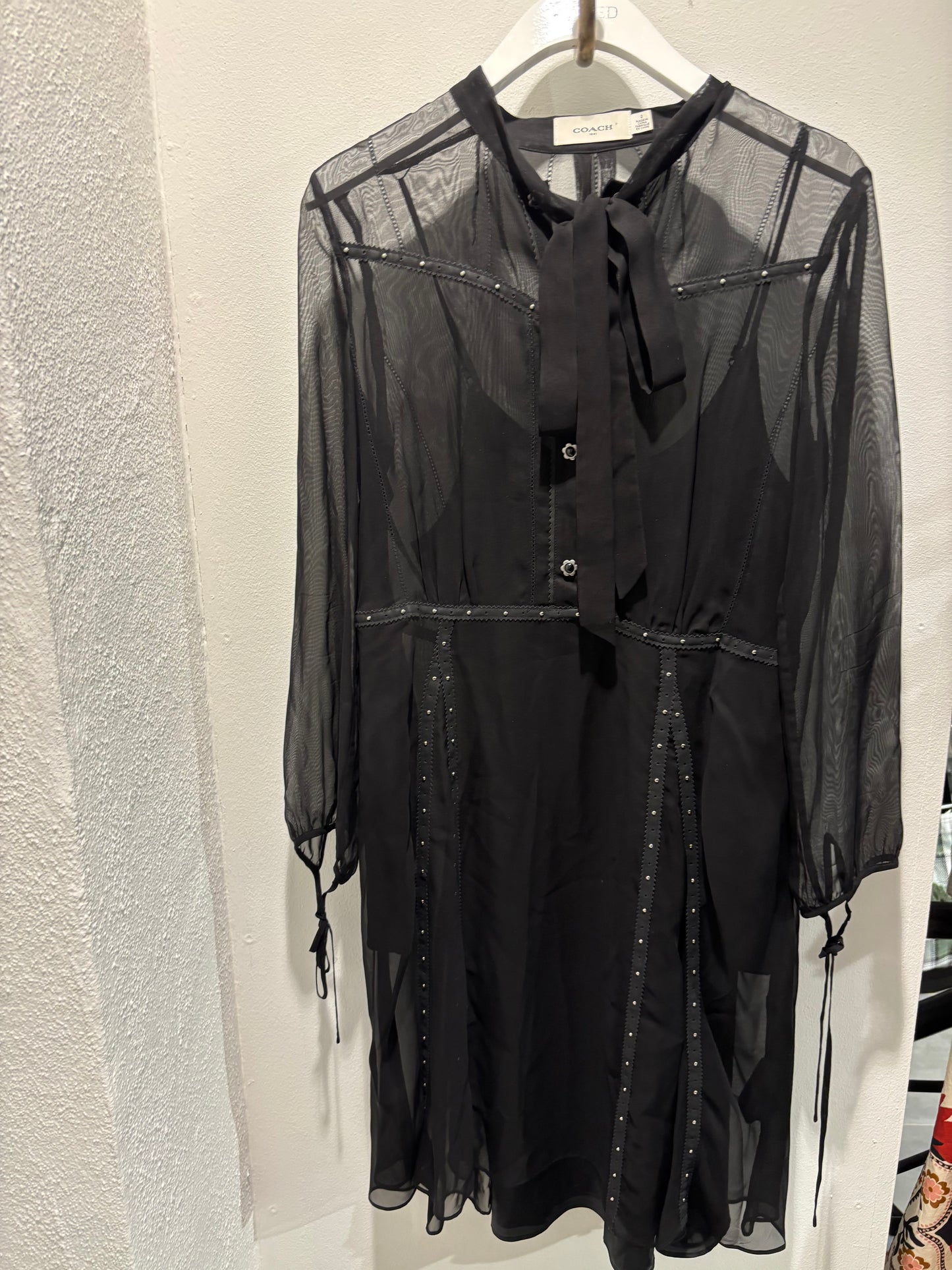 Coach - unique vegan silk dress -  Sz 2 /XS
