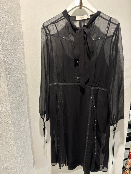 Coach - unique vegan silk dress -  Sz 2 /XS