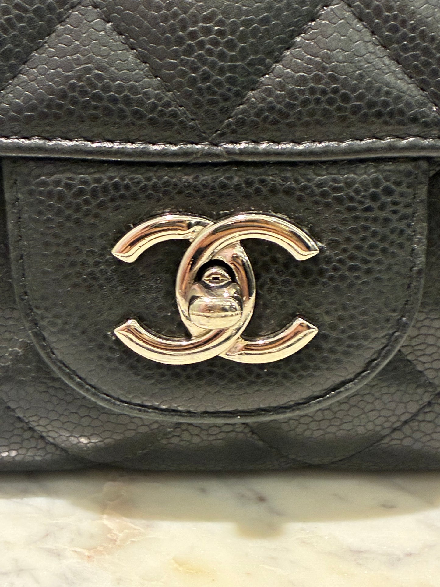 Chanel Jumbo Classic Single Flap – Black Caviar & Silver Hardware