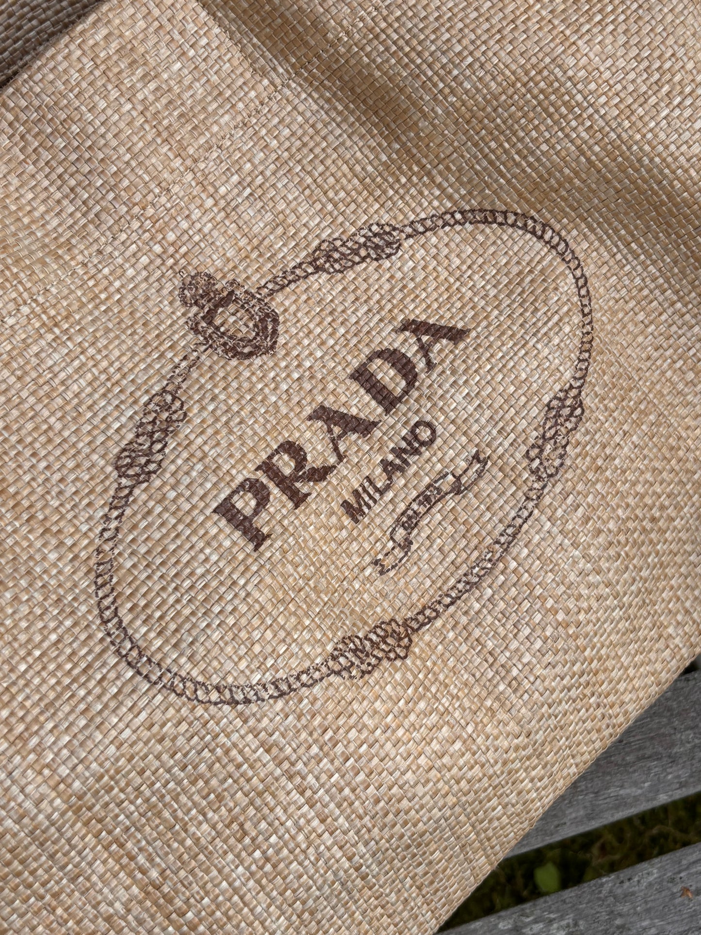 Prada Raffia Milano Net